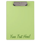 Grüne Farbe der Pastel-Frühlingsfarbe - Anpassungs Klemmbrett (Vorderseite)