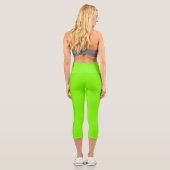 Grüne Farbe der Rasenfläche | Classic | elegant Capri Leggings (Rückseite)
