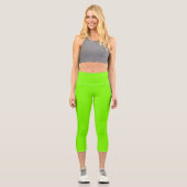 Grüne Farbe der Rasenfläche | Classic | elegant Capri Leggings (Vorderseite)
