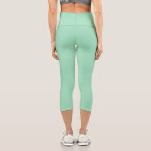 Grüne Farbe des Meeresbodens Capri Leggings (Rückseite)