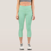 Grüne Farbe des Meeresbodens Capri Leggings (Vorderseite)