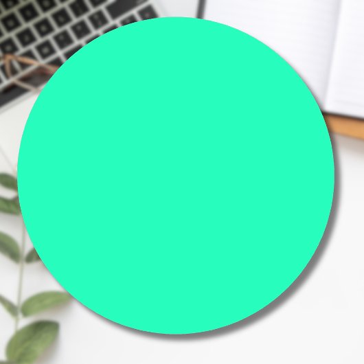 Grüne Farbe des Meeresbodens | Classic | elegant Runder Aufkleber