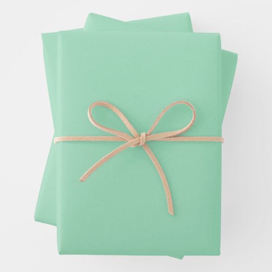 Grüne Farbe des Meeresbodens Geschenkpapier Set (Beispiel)