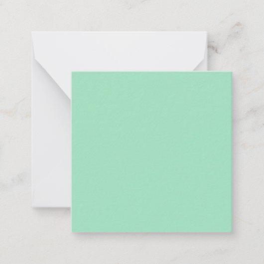 Grüne Farbe des Meeresbodens Mitteilungskarte (Vorderseite)