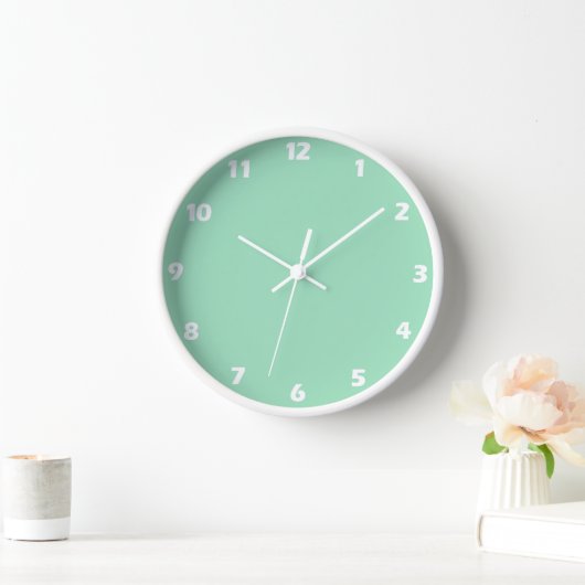 Grüne Farbe des Meeresbodens Uhr (Zuhause)