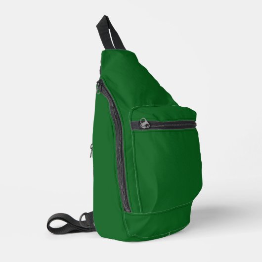 Grüne Farbe des Waldkieferns Crossbody Bag (Linke Seite)