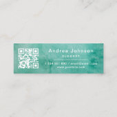 Grüne Farbe Folgen Sie dem QR-Code der Social Medi Mini Visitenkarte (Rückseite)