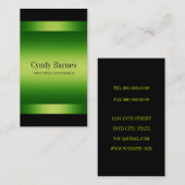 Grüne Farbe für schwarze Visitenkarte (Vorne/Hinten)