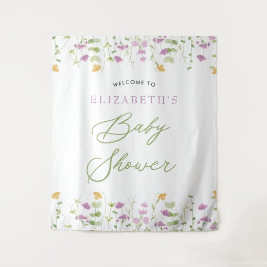 Grüne Farbe Gelb Rosa Begrüßungszeichen Wandteppich (Vorderseite)