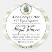 Grüne Farbe, hausgemachte Kreuz-/Körperbutterkennz Runder Aufkleber (Vorderseite)