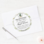 Grüne Farbe, hausgemachte Kreuz-/Körperbutterkennz Runder Aufkleber (Umschlag)