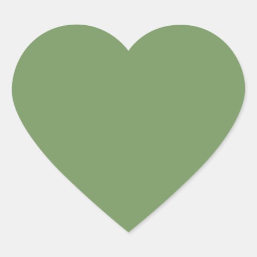 Grüne Farbe Herz-Aufkleber (Vorderseite)