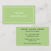 Grüne Farbe - Ihre Visitenkarte - Farben auswählen (Vorne/Hinten)