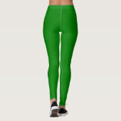 Grüne Farbe Massiv Schlicht Leggings (Rückseite)