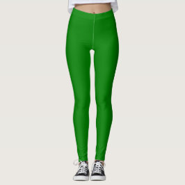 Grüne Farbe Massiv Schlicht Leggings