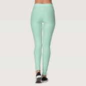 Grüne Farbe mit fester Minze Leggings (Rückseite)