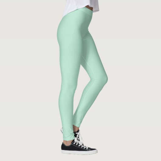 Grüne Farbe mit fester Minze Leggings (Rechts)