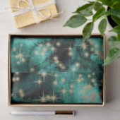 Grüne Farbe mit Golden Star Burst Seidenpapier (Geschenk)
