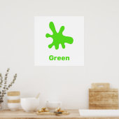 Grüne Farbe mit Wortposter Poster (Küche)