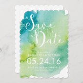 Grüne Farbe Save the Date (Vorne/Hinten)