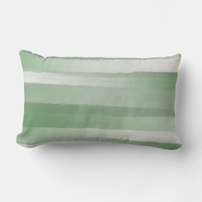 Grüne Farbe Schlaganfälle Kissen (Vorderseite)