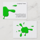Grüne Farbe Splodge Visitenkarte (Vorne/Hinten)