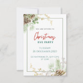 Grüne Farbe Weihnachten Einladung (Vorderseite)