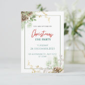 Grüne Farbe Weihnachten Einladung (Stehend Vorderseite)