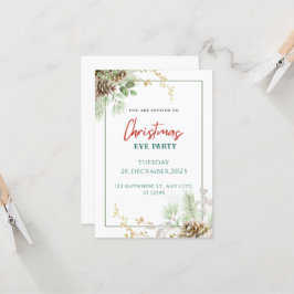 Grüne Farbe Weihnachten Einladung