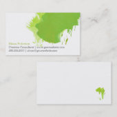 Grüne Farben-Fleck-Visitenkarte Visitenkarte (Vorne/Hinten)