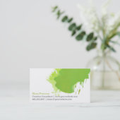 Grüne Farben-Fleck-Visitenkarte Visitenkarte (Stehend Vorderseite)