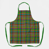 Grüne farbenfrohe Gingham-Karo-Muster Schürze (Vorderseite)