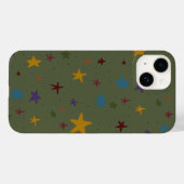 Grüne farbenfrohe Stern Handyhülle Case-Mate iPhone Hülle (Rückseite (Horizontal))