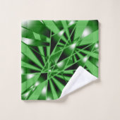 Grüne Farbfilterung Kunstaussicht Zeichnend Badhandtuch Set (Waschlappen)