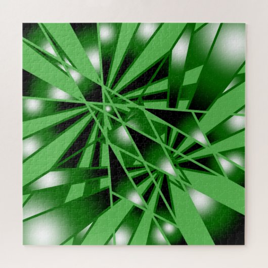 Grüne Farbfilterung Kunstaussicht Zeichnend Puzzle (Horizontal)