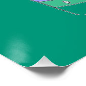Grüne, farbige Blume in einem Tasse Poster (Ecke)
