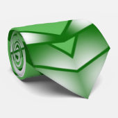 Grüne Farblinie ausgefüllt Zeichnend Perspektive Krawatte (Gerollt)