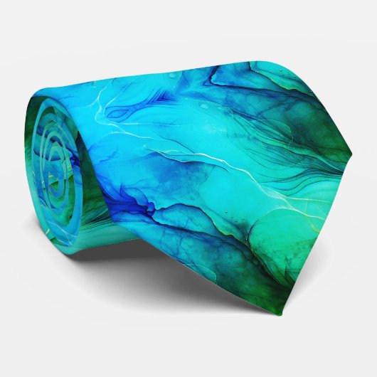 Grüne Farbpalette Flamboyant Bold Vivid Modern Krawatte (Gerollt)