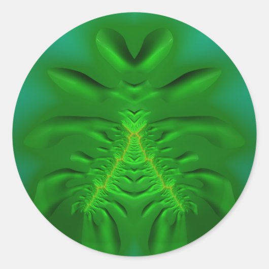 Grüne Farbtöne ~ Klassische Rundkleber Runder Aufkleber (Vorderseite)