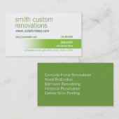 Grüne Farbweg-Visitenkarte Visitenkarte (Vorne/Hinten)