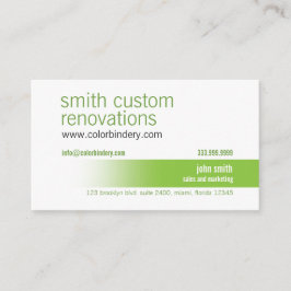 Grüne Farbweg-Visitenkarte Visitenkarte