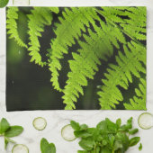 Grüne Farn Geschirrtuch (Gefaltet)