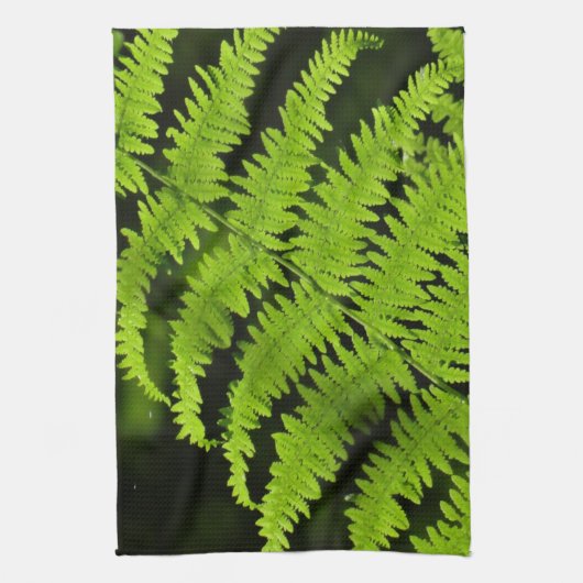 Grüne Farn Geschirrtuch (Vertikal)