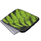 Grüne Farn Laptopschutzhülle (Vorne Knopf)