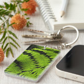 Grüne Farn Schlüsselanhänger (Vorderseite rechts)