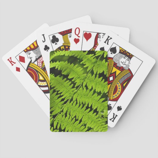 Grüne Farn Spielkarten (Rückseite)