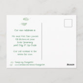 Grüne Farne auf benutzerdefinierten Postkarten mit (Rückseite)