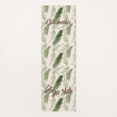 Grüne Farne Namensplattform Yogamatte (Vorderseite)