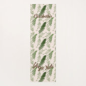 Grüne Farne Namensplattform Yogamatte (Rückseite)
