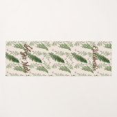 Grüne Farne Namensplattform Yogamatte (Vorderseite (Horizontal))